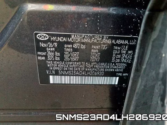 5NMS23AD4LH206920 фото 2