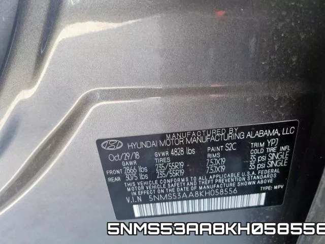 5NMS53AA8KH058556 фото 2