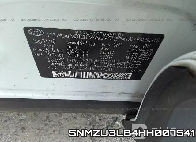 5NMZU3LB4HH007541 фото 10