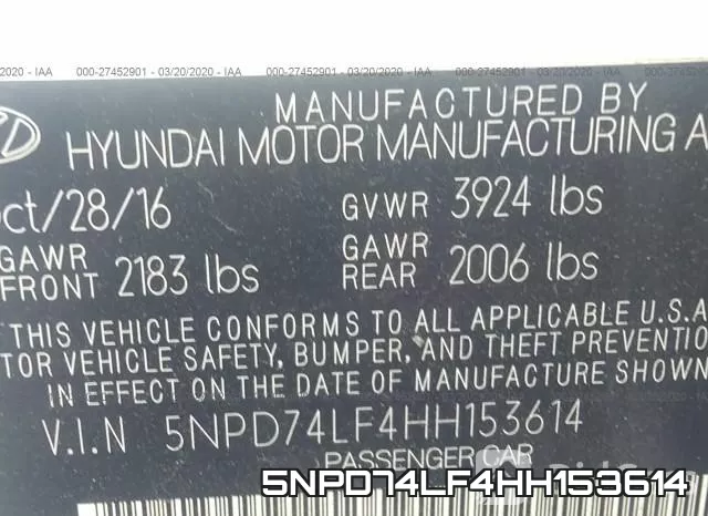 5NPD74LF4HH153614 фото 10