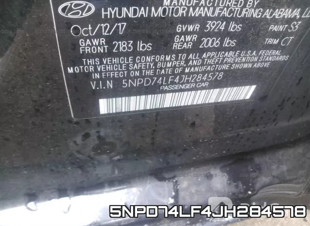 5NPD74LF4JH284578 фото 10