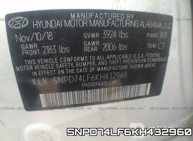 5NPD74LF6KH432960 фото 10