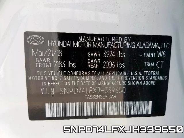 5NPD74LFXJH339650 фото 2