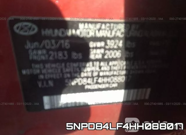 5NPD84LF4HH088017 фото 10