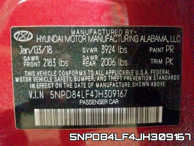 5NPD84LF4JH309167 фото 2