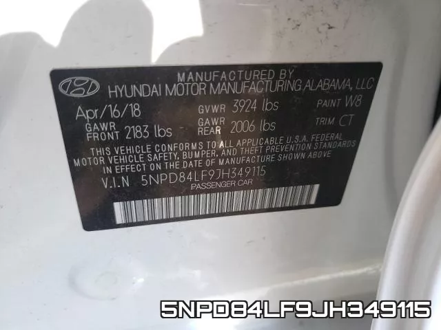 5NPD84LF9JH349115 фото 2