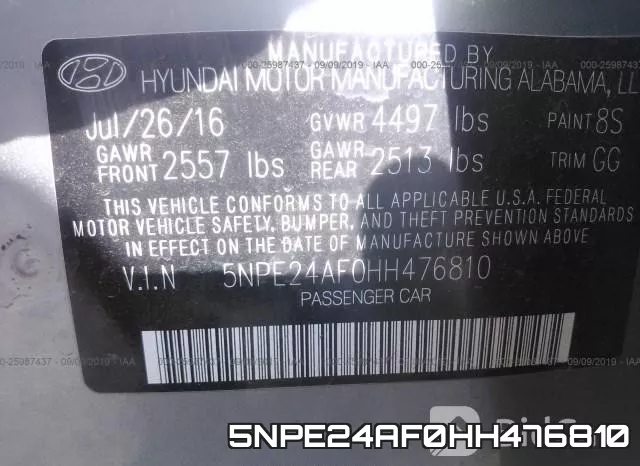 5NPE24AF0HH476810 фото 10