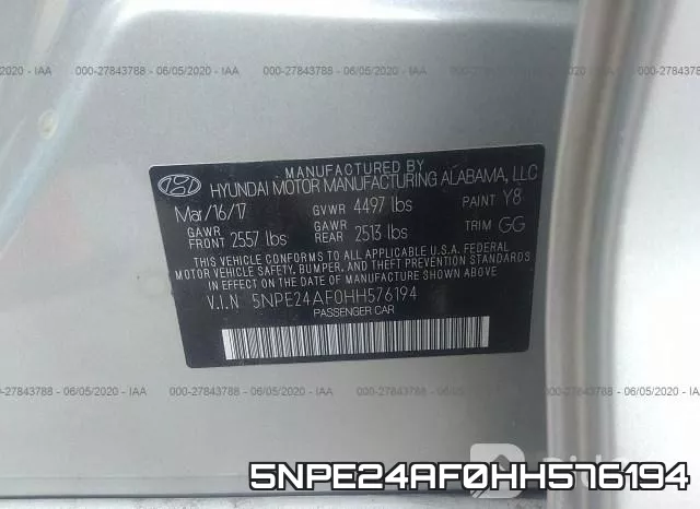 5NPE24AF0HH576194 фото 10