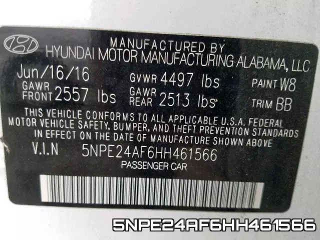 5NPE24AF6HH461566 фото 2