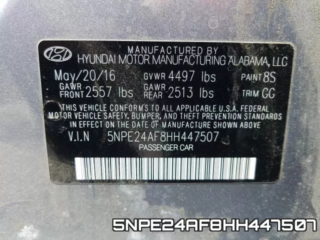 5NPE24AF8HH447507 фото 2