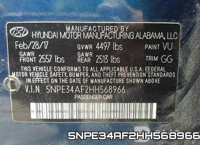5NPE34AF2HH568966 фото 10