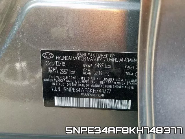 5NPE34AF8KH748377 фото 2