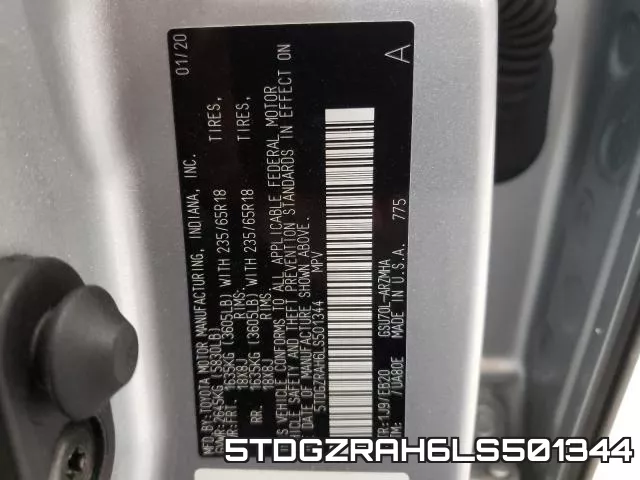 5TDGZRAH6LS501344 фото 2