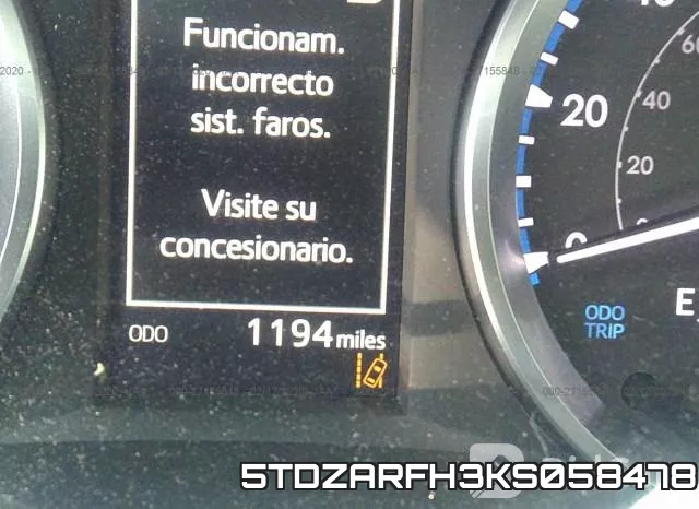5TDZARFH3KS058478 фото 8