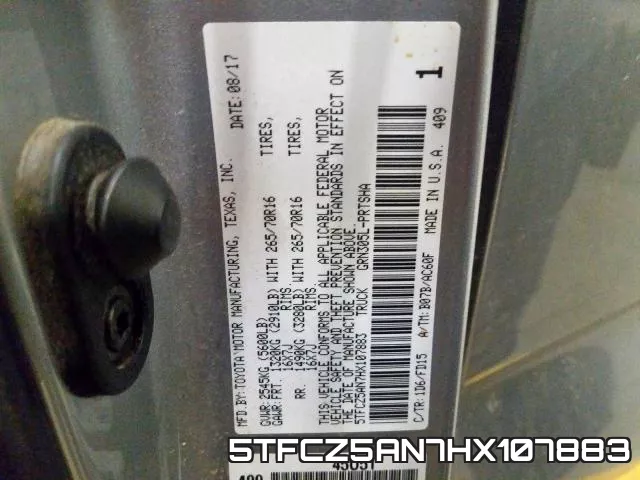 5TFCZ5AN7HX107883 фото 2