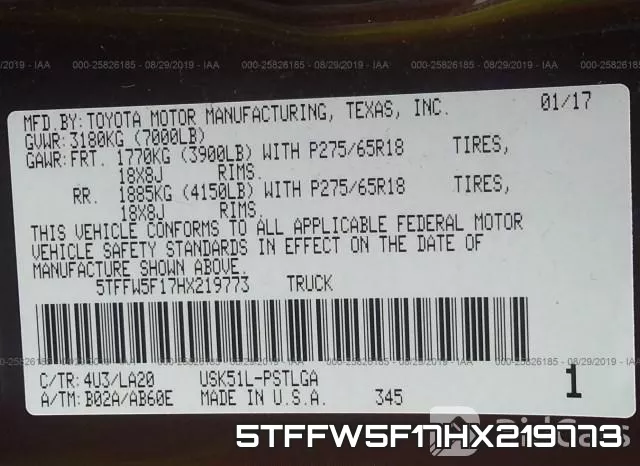 5TFFW5F17HX219773 фото 10