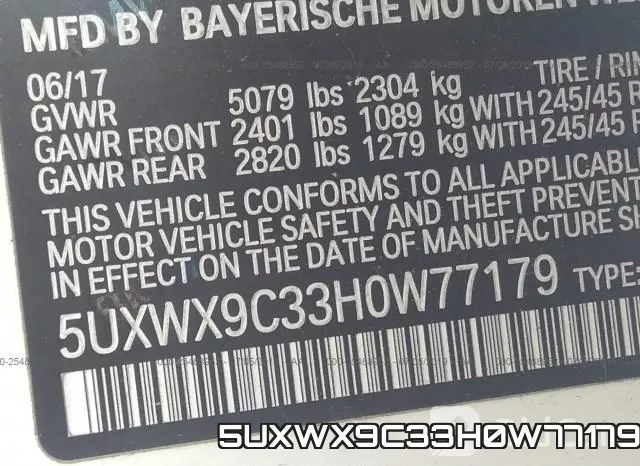5UXWX9C33H0W77179 фото 10