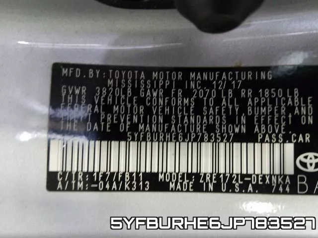 5YFBURHE6JP783527 фото 2
