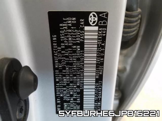 5YFBURHE6JP816221 фото 2