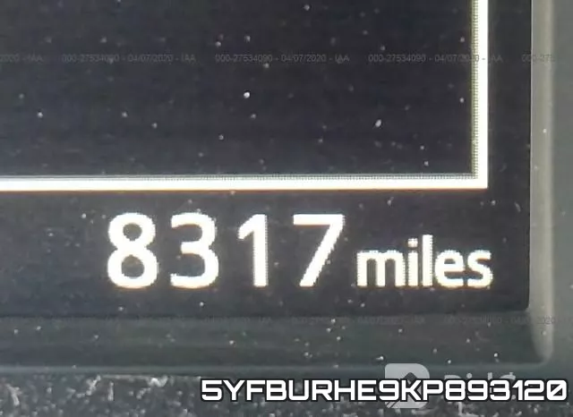 5YFBURHE9KP893120 фото 8