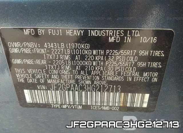 JF2GPAAC3HG212713 фото 10