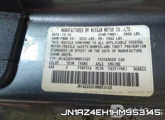 JN1AZ4EH1HM953145 фото 9