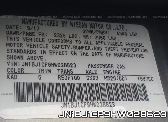 JN1BJ1CP9HW028623 фото 10