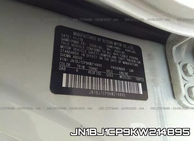 JN1BJ1CP9KW214895 фото 10
