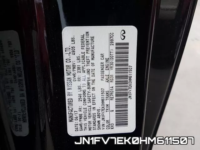 JN1FV7EK0HM611507 фото 2