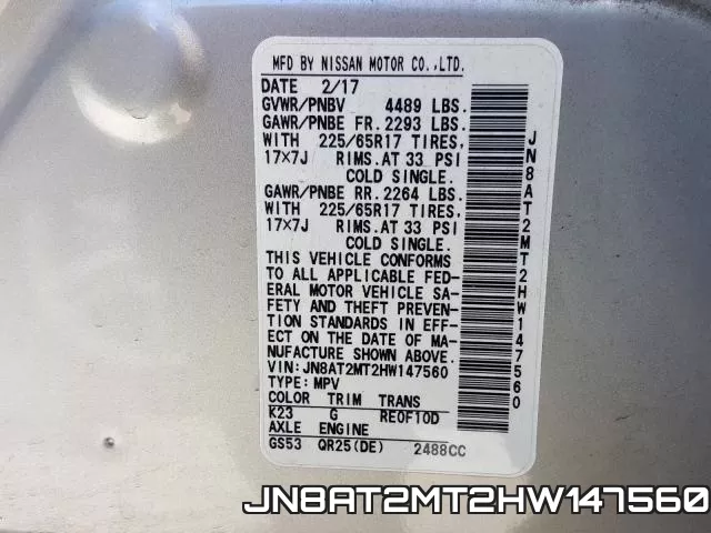 JN8AT2MT2HW147560 фото 2