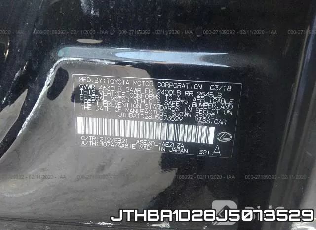 JTHBA1D28J5073529 фото 10