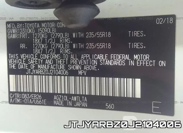 JTJYARBZ0J2104006 фото 10