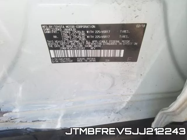 JTMBFREV5JJ212243 фото 2