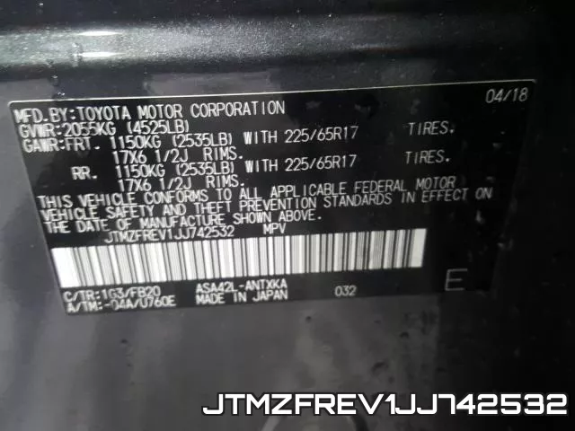 JTMZFREV1JJ742532 фото 2
