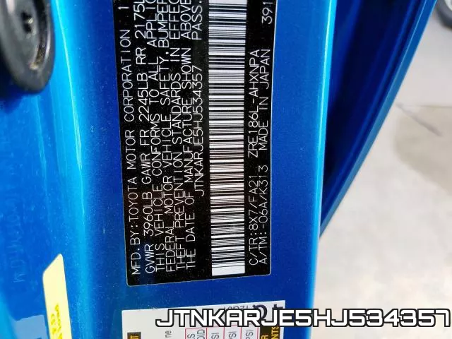 JTNKARJE5HJ534357 фото 2