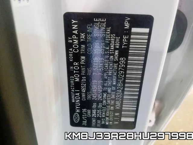 KM8J33A28HU297998 фото 2
