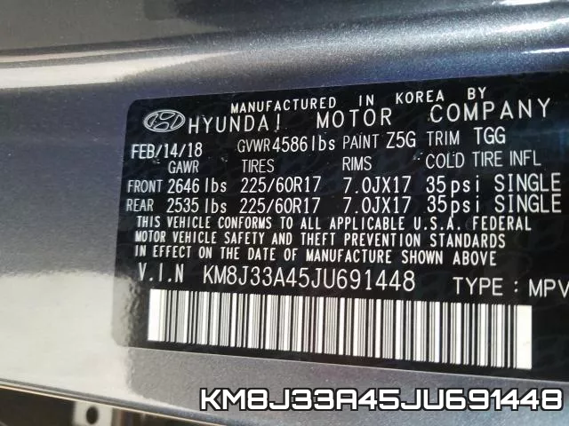 KM8J33A45JU691448 фото 2