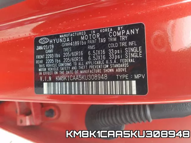 KM8K1CAA5KU308948 фото 2