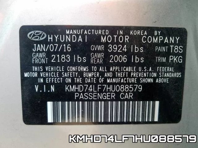 KMHD74LF7HU088579 фото 2