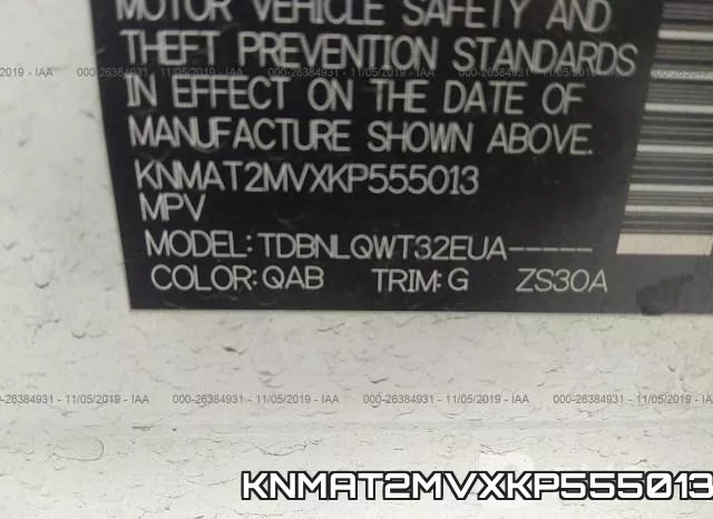 KNMAT2MVXKP555013 фото 10