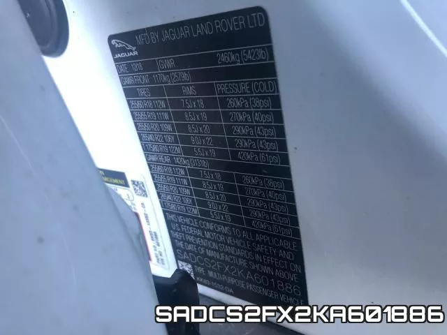 SADCS2FX2KA601886 фото 2