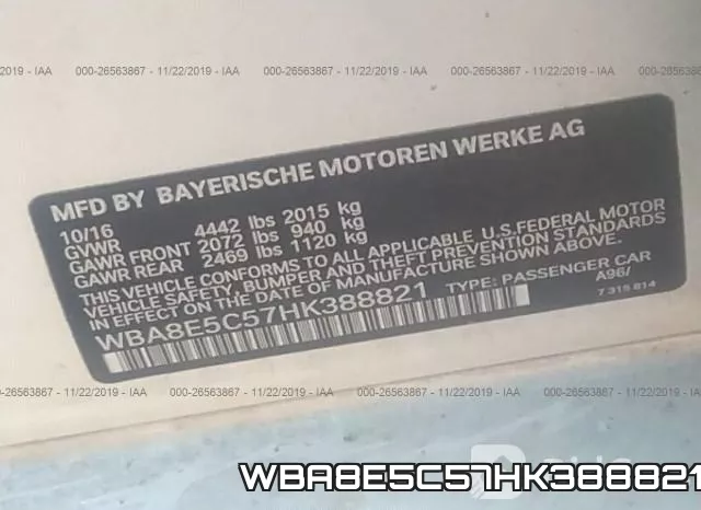 WBA8E5C57HK388821 фото 10
