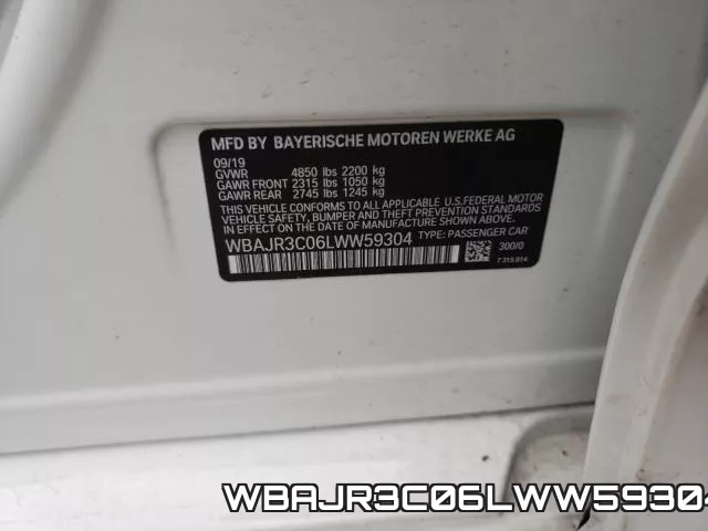 WBAJR3C06LWW59304 фото 2