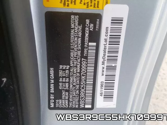 WBS3R9C55HK709997 фото 2