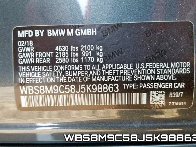 WBS8M9C58J5K98863 фото 2