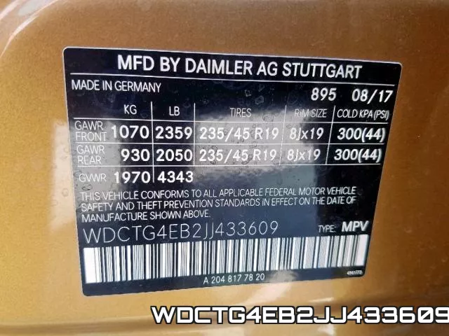 WDCTG4EB2JJ433609 фото 2