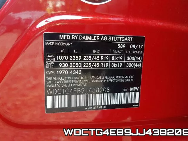 WDCTG4EB9JJ438208 фото 2