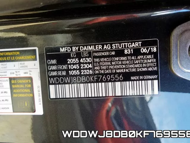 WDDWJ8DB0KF769556 фото 2