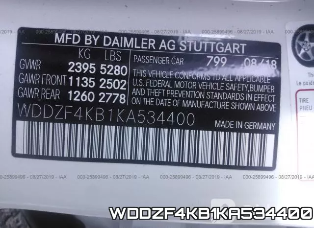 WDDZF4KB1KA534400 фото 10