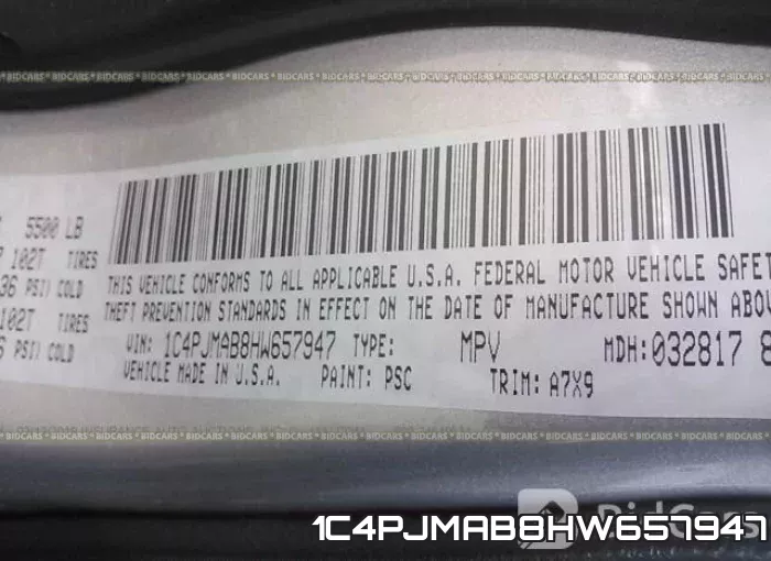 1C4PJMAB8HW657947 фото 10